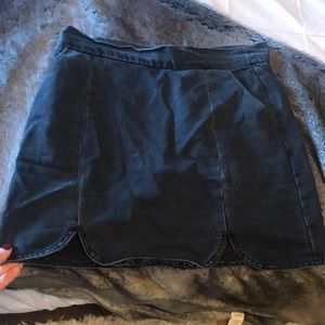 Black Denim Skirt